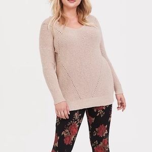 Torrid tan crisscross back tunic sweater size 1X